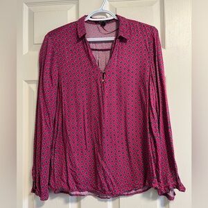Vintage Esprit Pink Geometric Women's Blouse